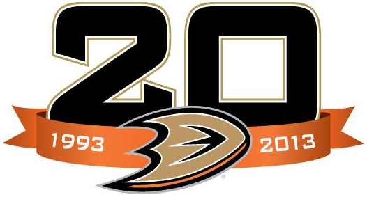 Anaheim Ducks 2013 14 Anniversary Logo iron on paper